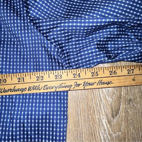 Robert Graham Men's Gingham Tailor Fit Button Up Floral Inlay Blue Size 2XL - Picture 12 of 14